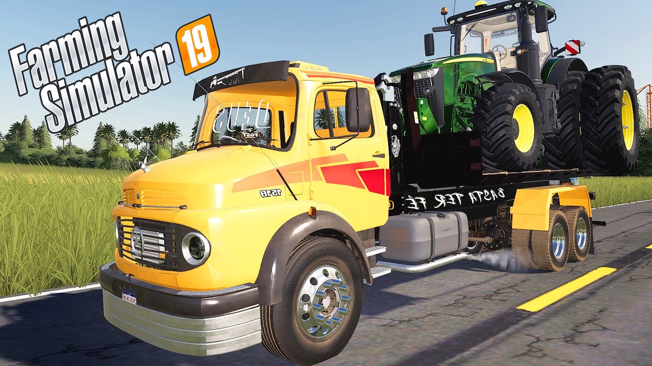 MB 1518 TRASPORTANDO UM JOHN DEERE 8R | Farming Simulator 19 | Brasil Sul - Ep 50
