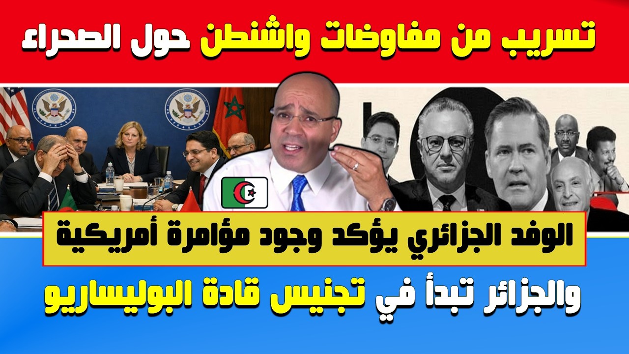 أنور مالك🔥تسريب من مفاوضات واشنطن حول الصحراء📌الوفد الجزائري يؤكد وجود مؤامرة أمريكية والجزائر تبدأ.