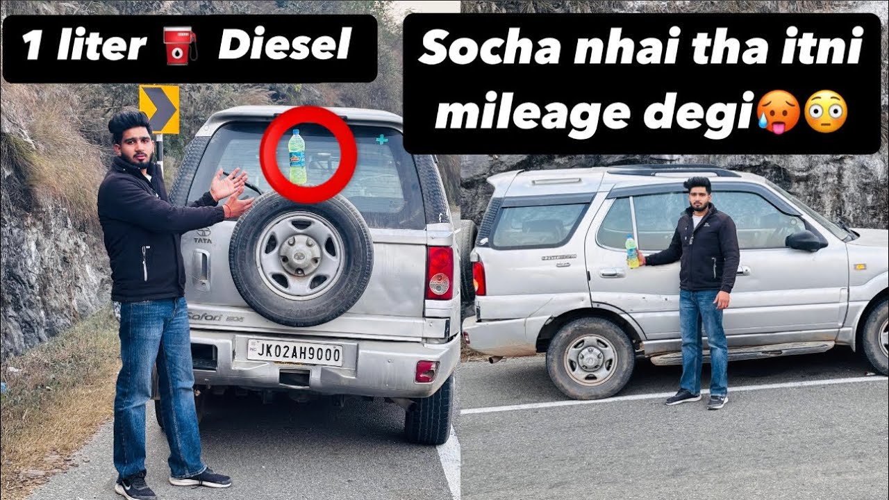 Socha nhi tha itni mileage degi😳|| Tata Safari 2010 model Real mileage test 🤯 @anshsharma8039