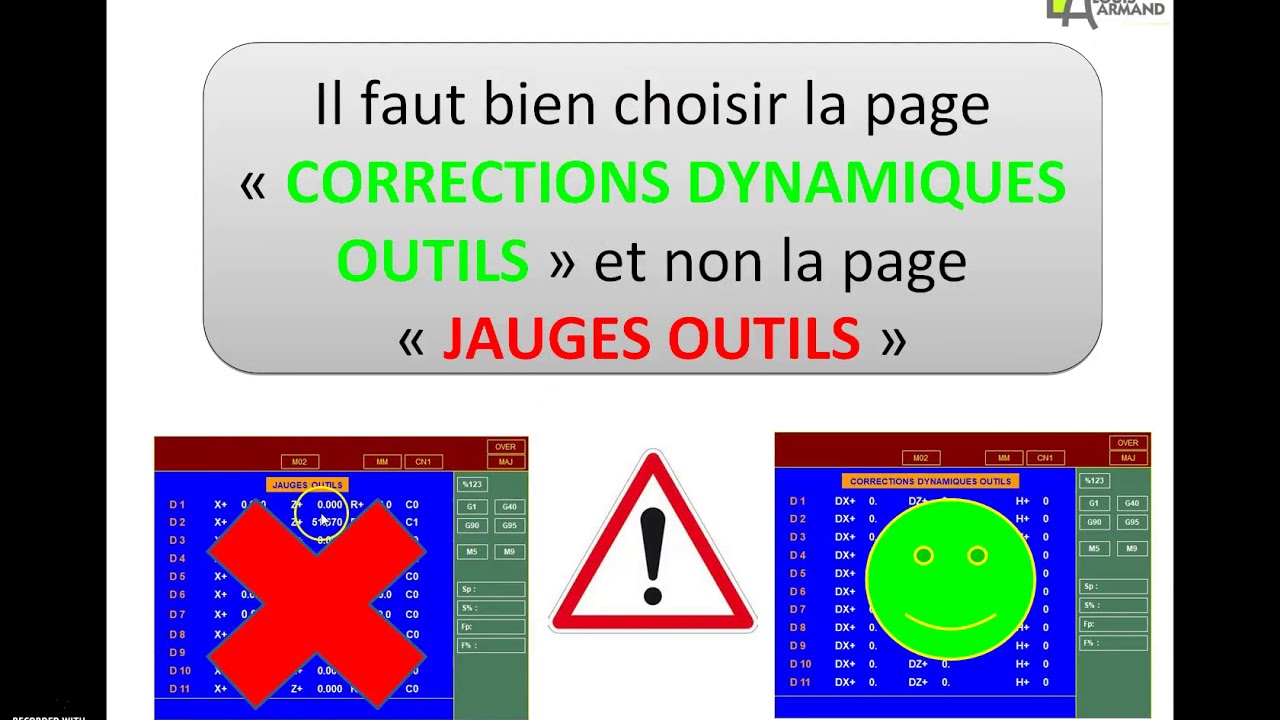 LES CORRECTIONS DYNAMIQUES EN TOURNAGE