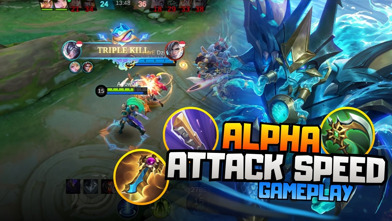 MOBILE LEGENDS | ALPHA BUILD ATTACK SPEED?? | ALPHA Gameplay