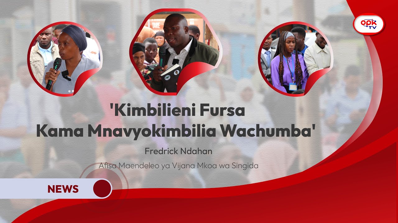 “Kimbilieni Fursa Kama Mnavyokimbilia Wachumba” – Ujumbe Mzito kwa Vijana wa Singida
