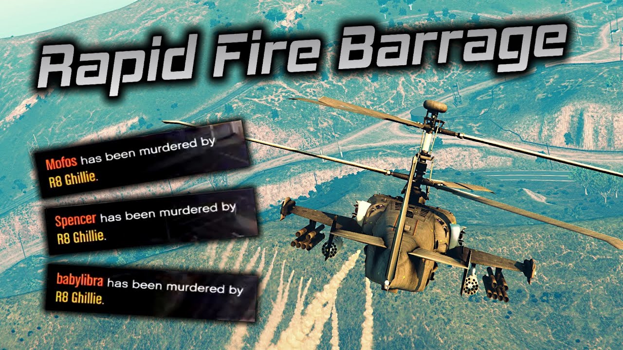 The Rapid Fire Barrage KA-52 is INSANE in GTA Online RSM Freemode (FiveM Freemode Moments!)