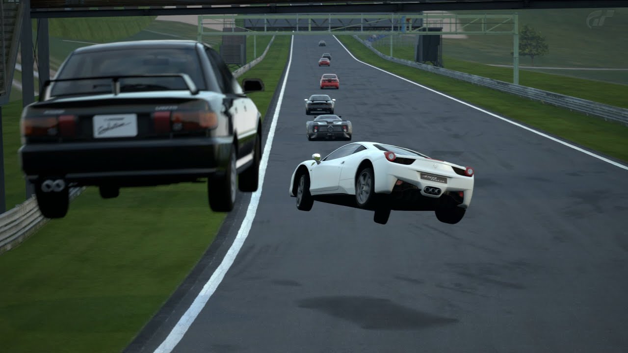 [Gran Turismo 6] Messing around with chaos jump track (Track Editor_LINK LOST)