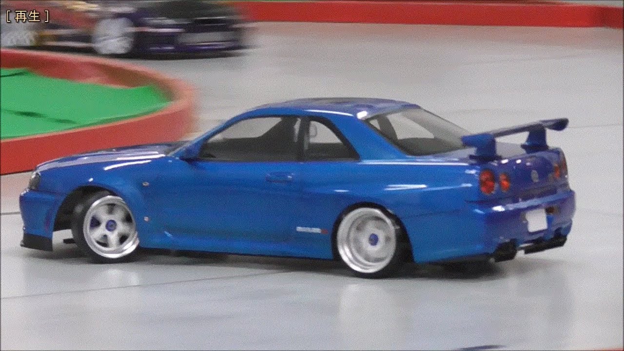 Ｆさんの　2WD　ドリフト　 ニューボディ　 NISSAN　 SKYLINE 　R34　KillerBody　 クリアから塗装　と走行動画 ＲＷＤ　ＤＲＩＦＴ　ＲＣ