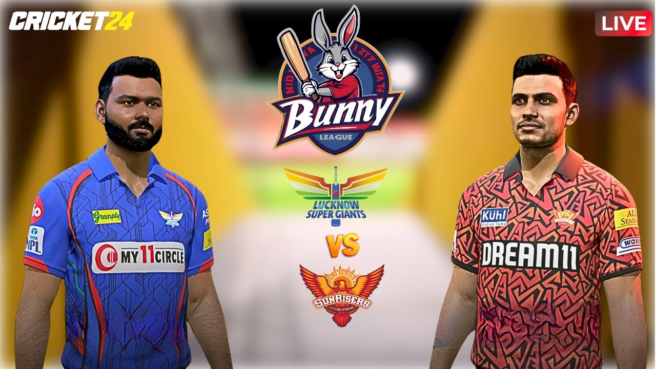🏏LSG vs SRH - Match No 66 - Custom IPL  - Cricket 24 Live The Gaming Bunny 