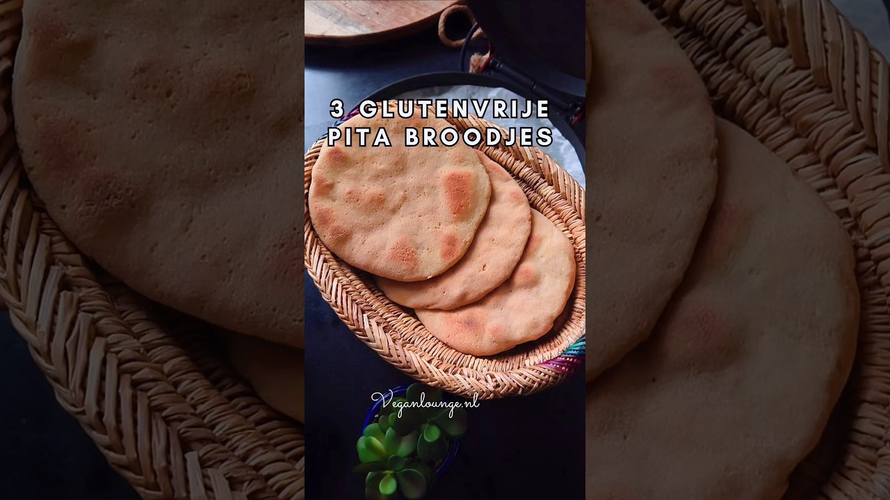 Makkelijke pitabroodjes 🥙bakken. Glutenvrij en veganistisch 🌿