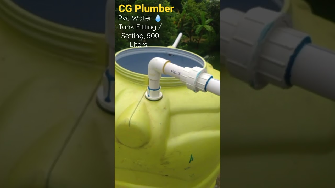 #Pvc Water 💧 Tank Fitting/Setting ,500 Liters, Very Easy Method, With Platform Cemented Base, Upvc1