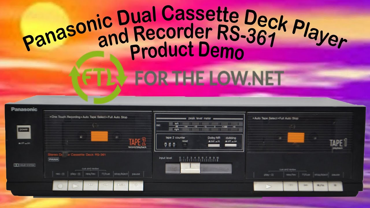 Panasonic Dual Cassette Deck Player and Recorder RS-361 Product Demo
