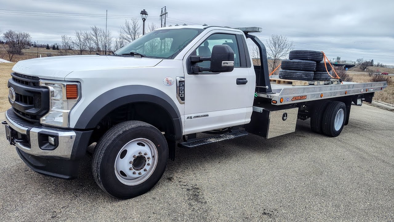 2021 Ford F600 Flatbed Rollback Wrecker Tow Truck Diesel 6.7 39k miles