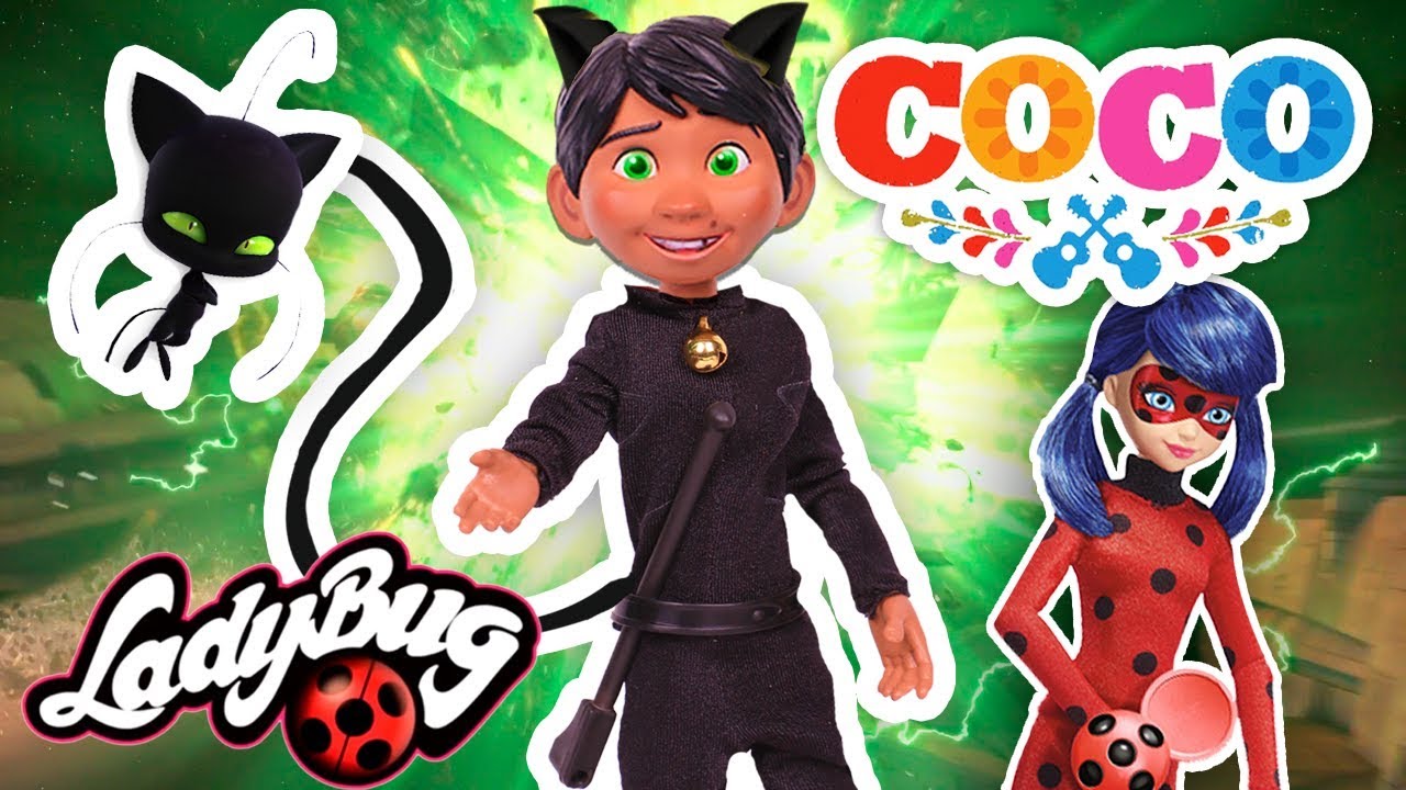 MIGUEL de COCO se convierte en 🐾 CAT NOIR y ENAMORA ❤️ a LADYBUG 🐞 - Juguetes Fantásticos