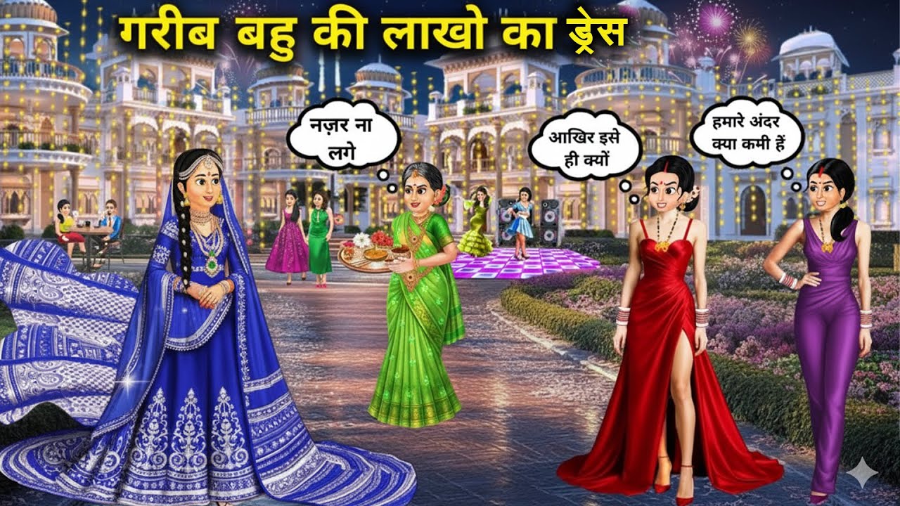 गरीब बहु की लाखो का ड्रेस | Poor daughter-in-law's dress worth lakhs | Moral Story | Cartoon Video