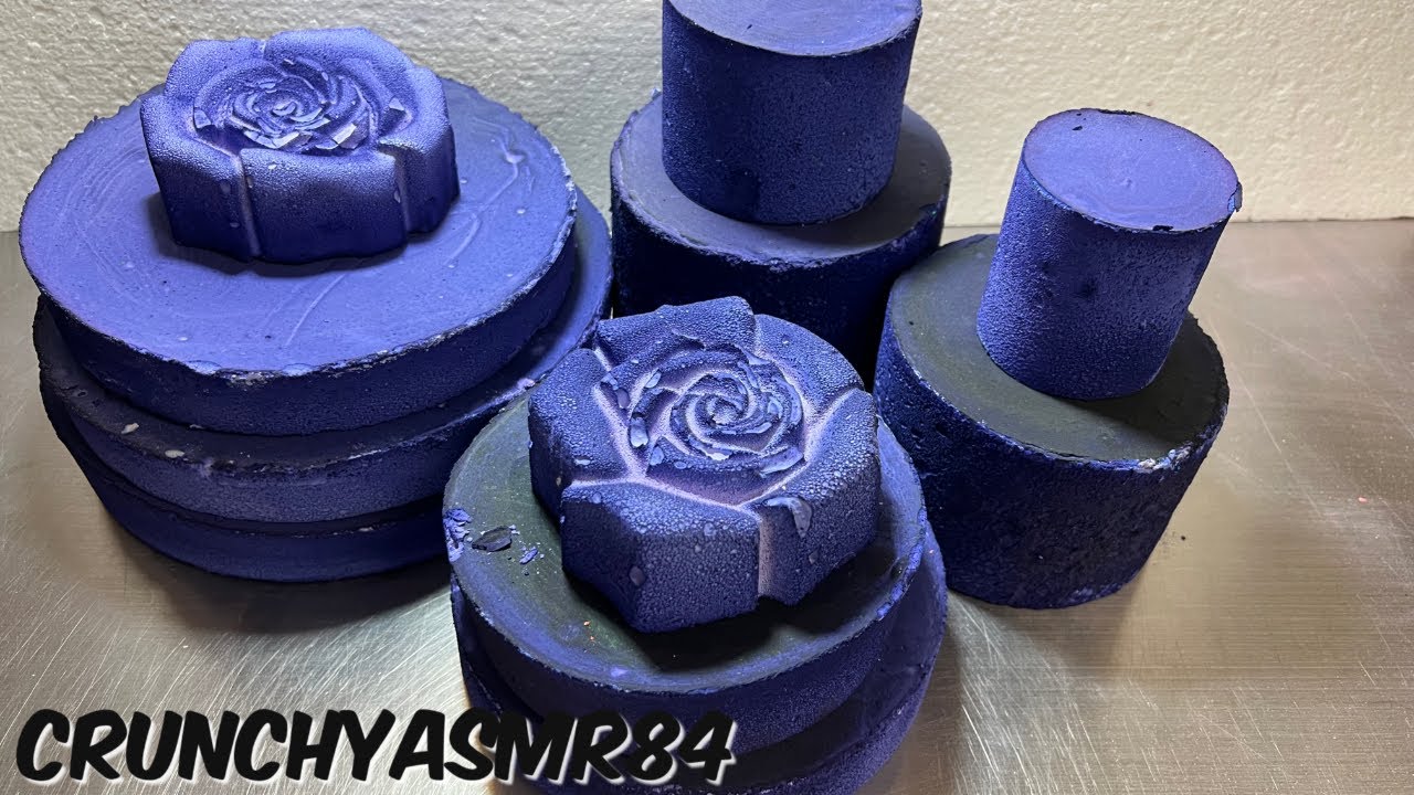Thick Blurple Round Crush | Oddly Satisfying | ASMR | Sleep Aid