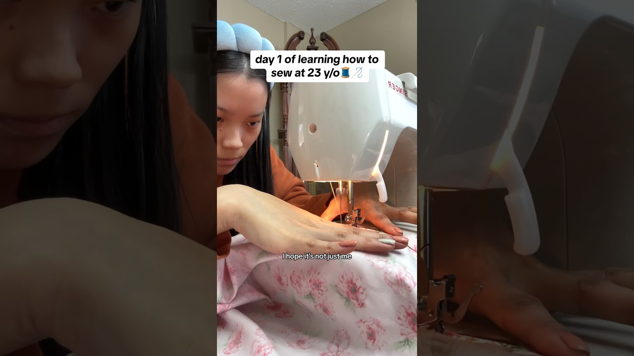 я попробовала шить в первый раз 🧵🪡😳