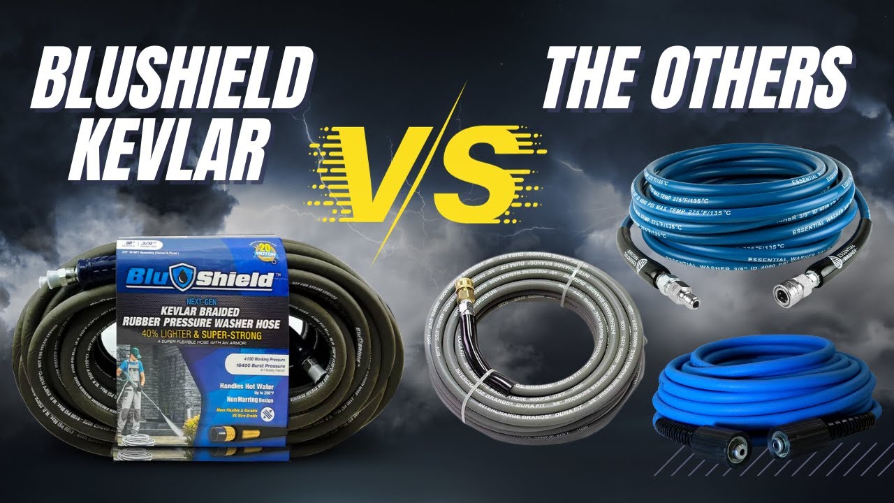 Битва за шланг мойки высокого давления | Лучше ли Blueshield Kevlar, чем Essential Washer и Uberf...