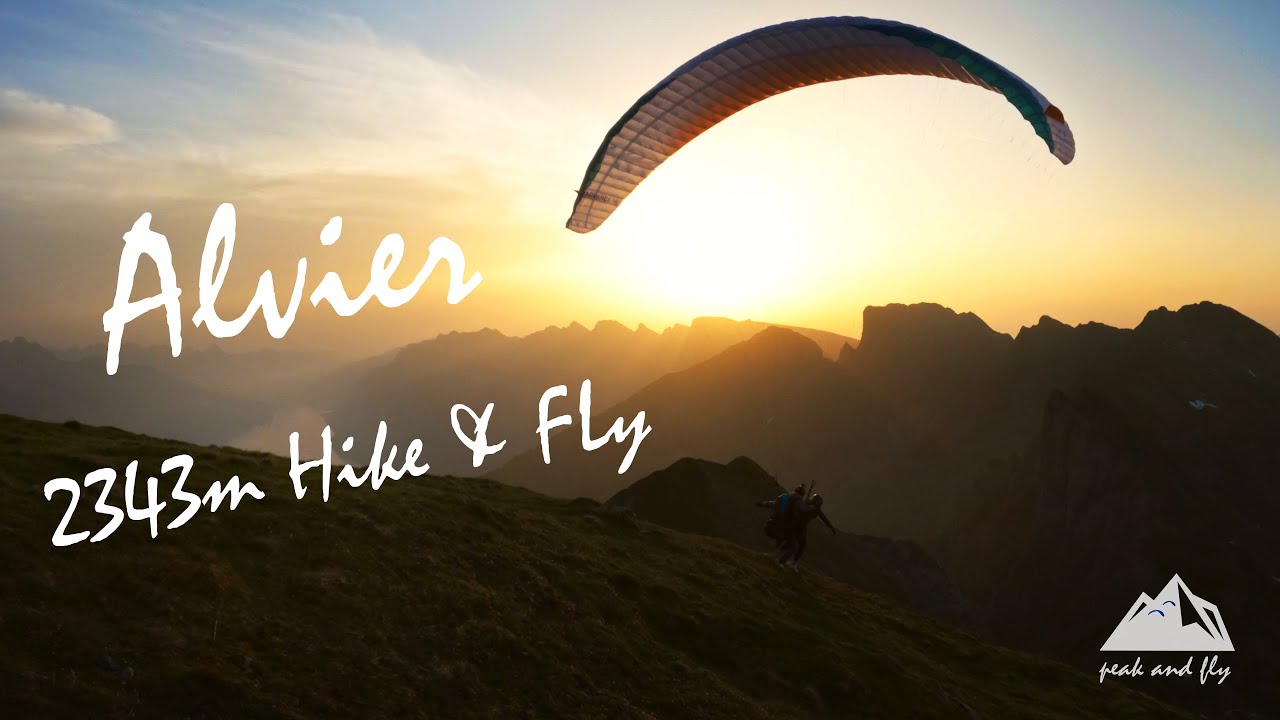 Alvier 2343m Sundown Hike and Fly als Tandem