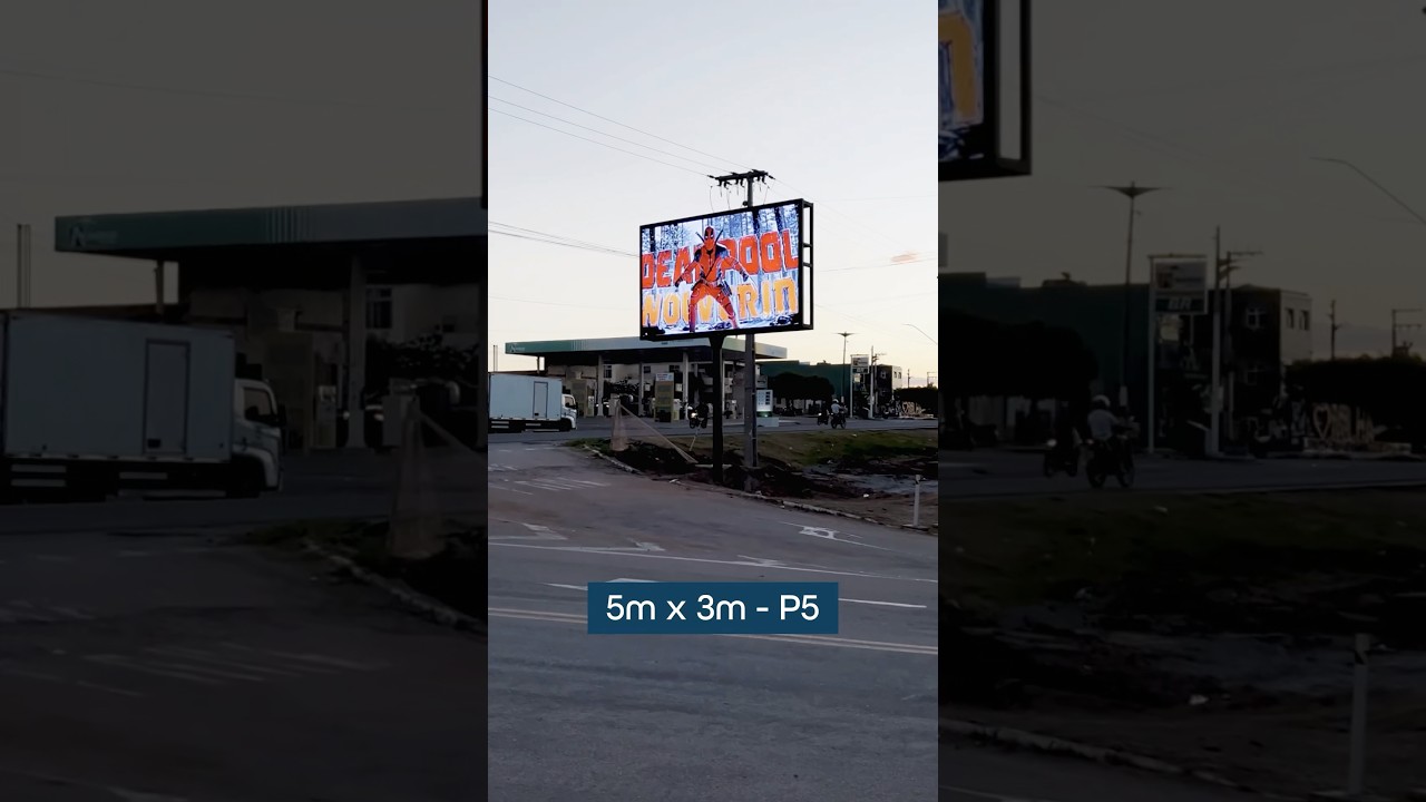 Painel de LED P5 5m x 3m #paineldeled #outdoors #midiaindoor #ledscreen