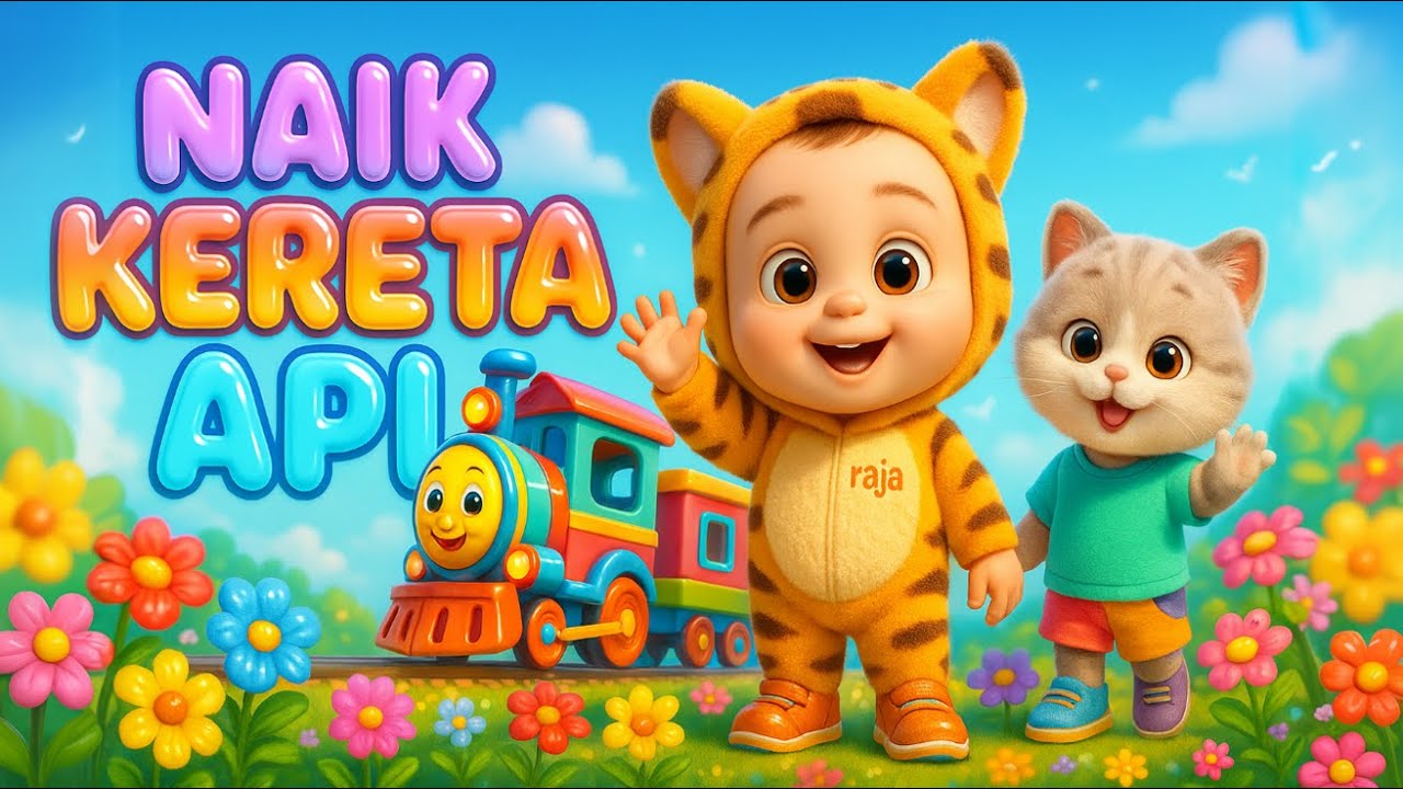 NAIK KERETA API TUT TUT TUT 🚂 | Lagu Anak Versi Animasi Lucu & Edukatif | Little Raja Harahap