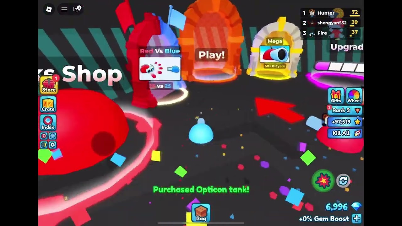 Playing tank game 