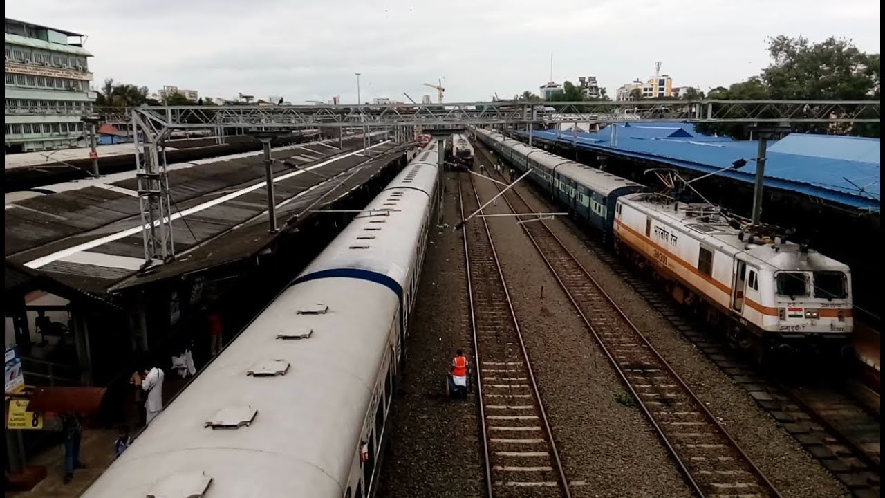 Chennai Superfast led by RPM WAP7 Entering Ernakulam Junction with Clear Announcements