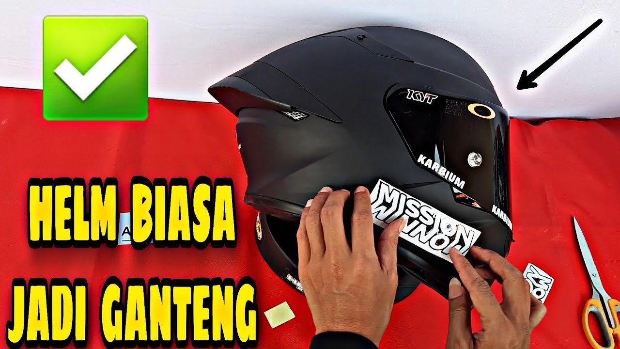 Gantengin helm KYT TT COURSE pakai spoiler 3d visor flat auto ganteng