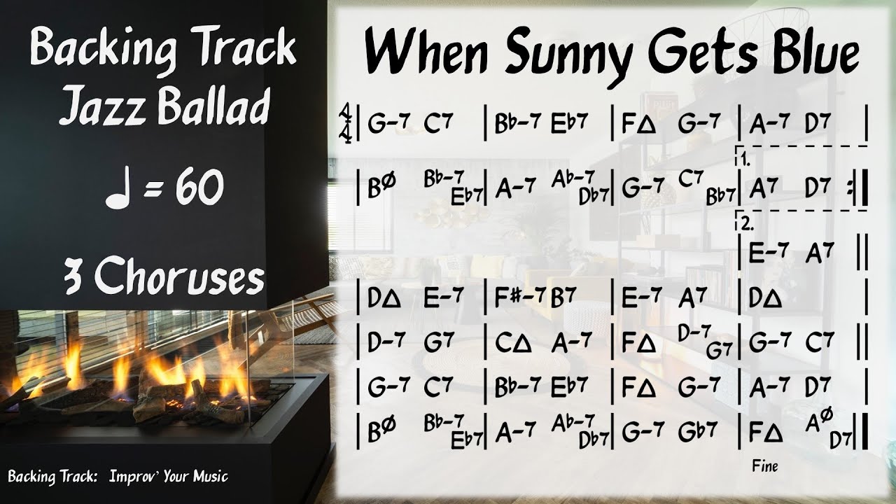 When Sunny Gets Blue (60 BPM), Jazz Ballad Backing Track