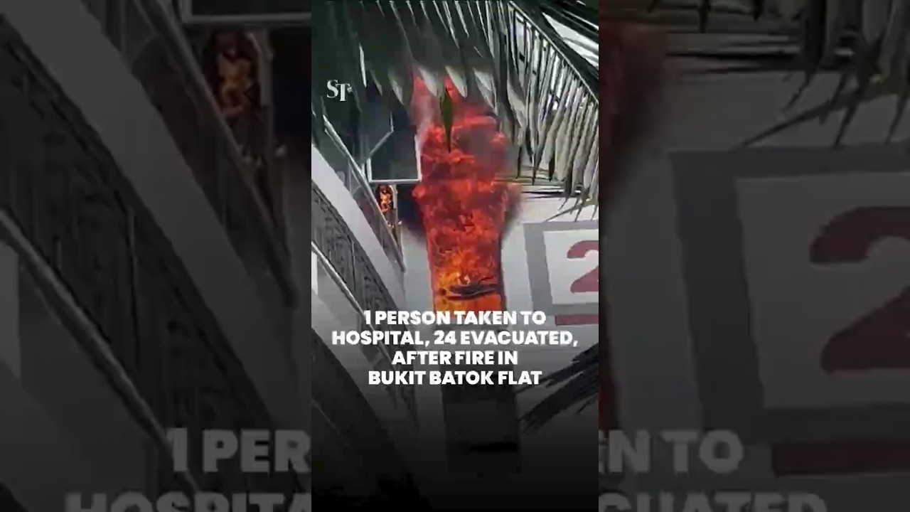 24 evacuated, 1 taken to hospital after Bukit Batok HDB flat fire