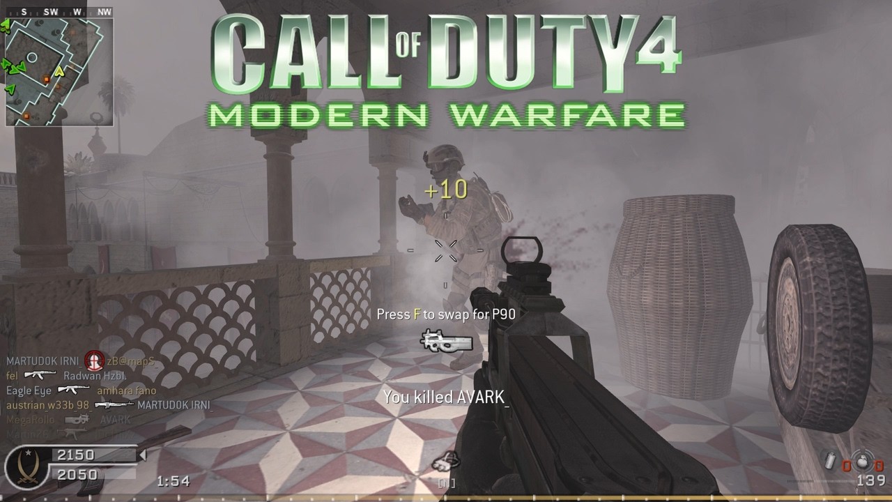 P90 on Showdown | Call of Duty 4: Modern Warfare Multiplayer Gameplay