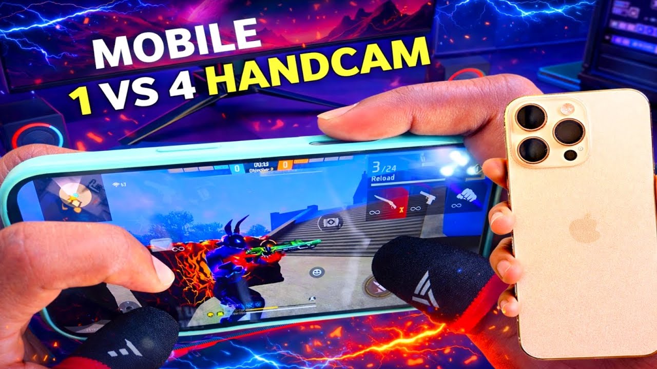 1 VS 4 Clutch mobile handcame gameplay ⚡ iphone 16 pro max best sensitivity onetap challenge 