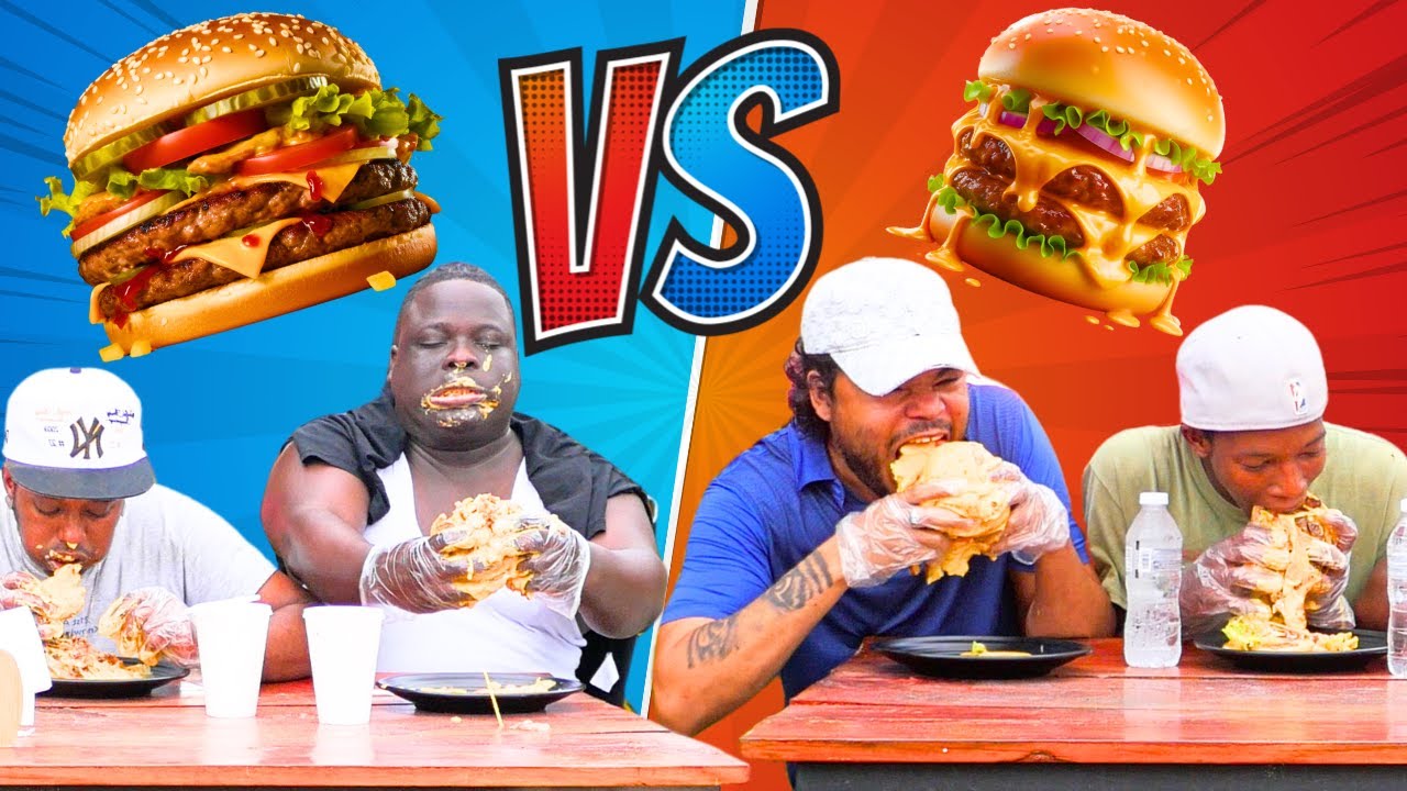 EL QUE COMA MÁS RÁPIDO ESTA HAMBURGUESA 🍔 SE LLEVA EL PREMIO ( IMPACTANTE FINAL ) 😱
