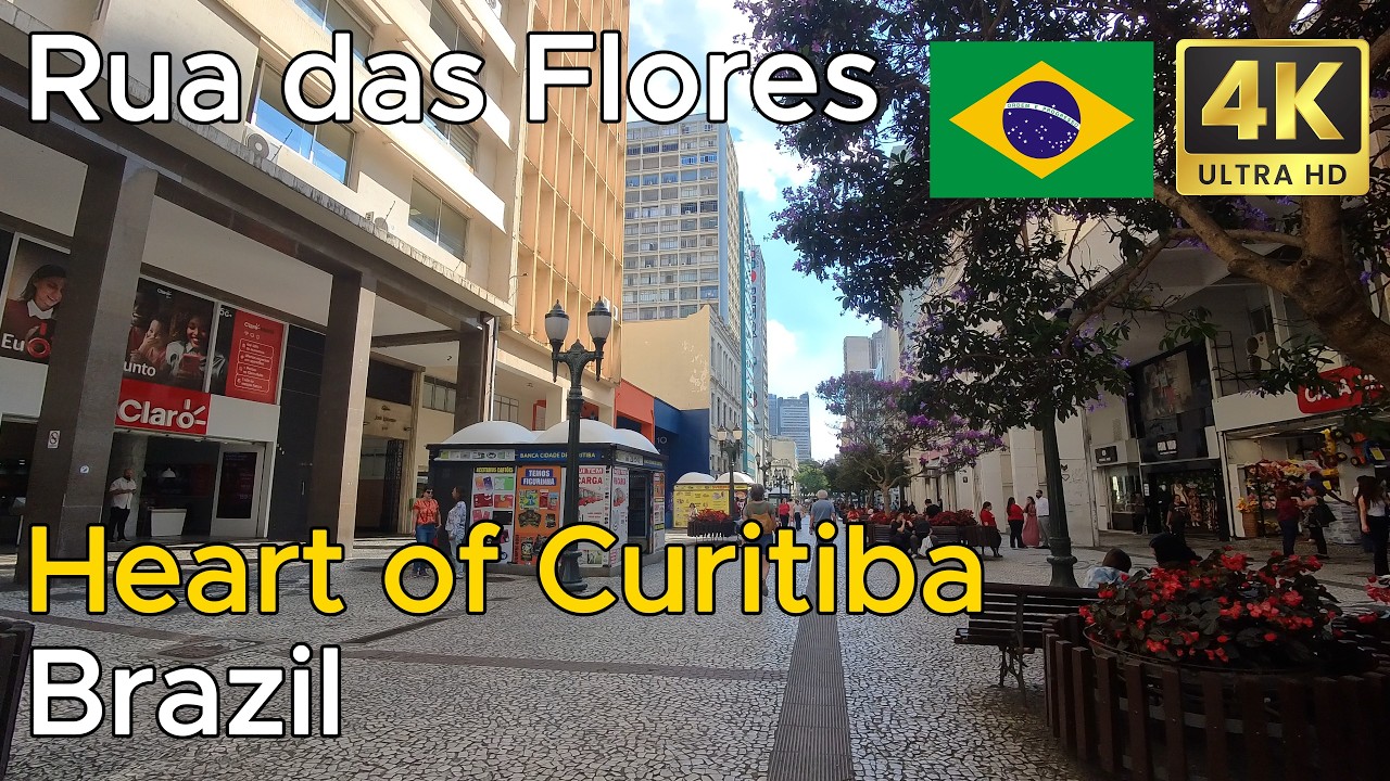 Walking Rua das Flores | Heart of Curitiba Street