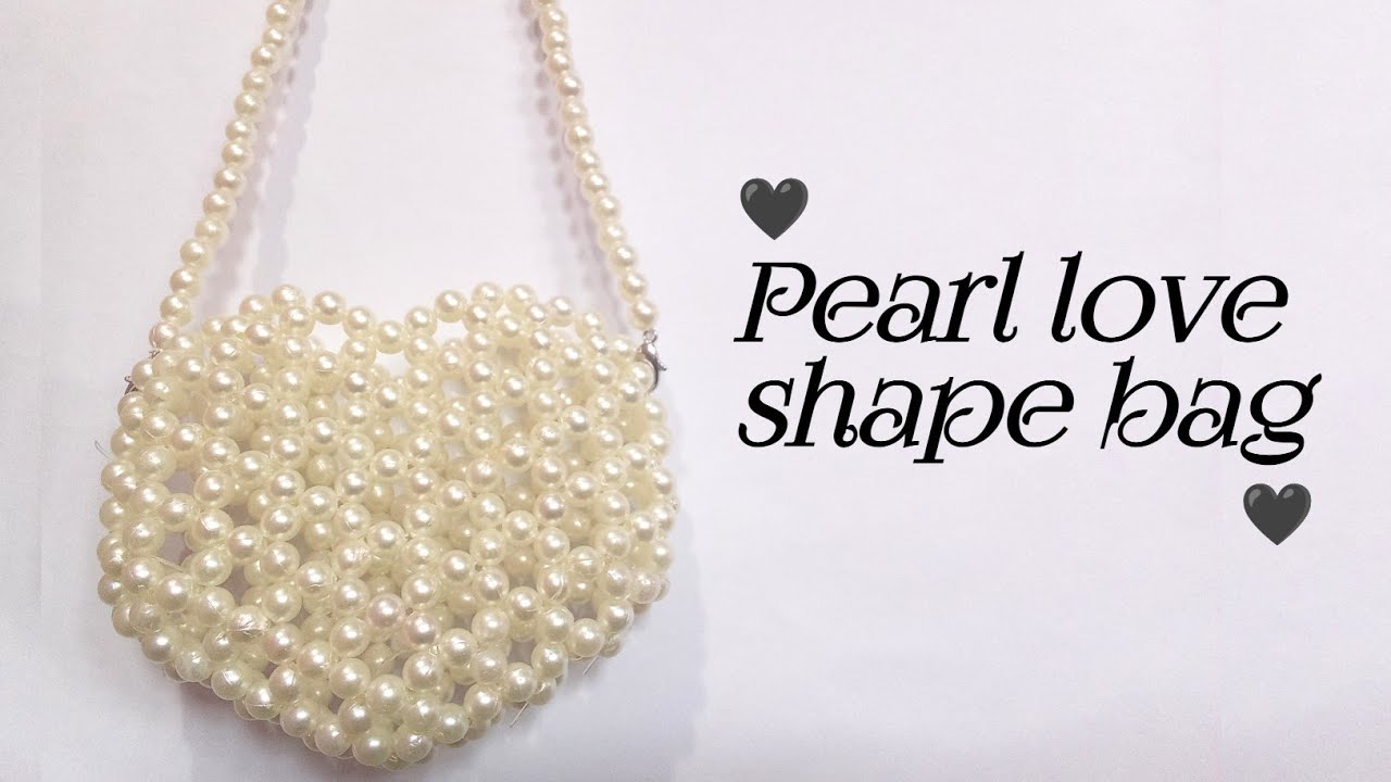 Beaded love shape bag/DIY pearl bag/পুতি দিয়েলাভ বেগ বানানো/পুতির কাজ/ haw to make beaded bag/পুতির