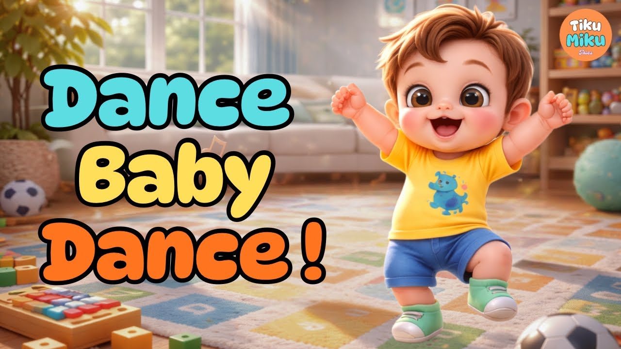 Baby Dancing Rhyme | Dance, Baby, Dance at Home | Kid’s Song | #baby #rhymes  | Tiku Miku Tales 