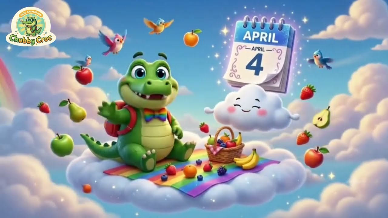 🐊📅 Учим 12 месяцев | Видео про 12 месяцев для детей | Изучаем месяцы | Обучение по 12 месяцам🎵🌈