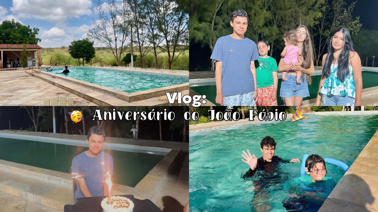 Um dia maravilhoso de piscina comemorando o aniversário do João Fábio. 
