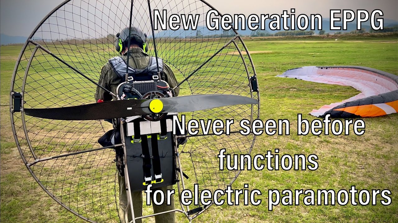 Next gen Electric Paramotor with face plant protection