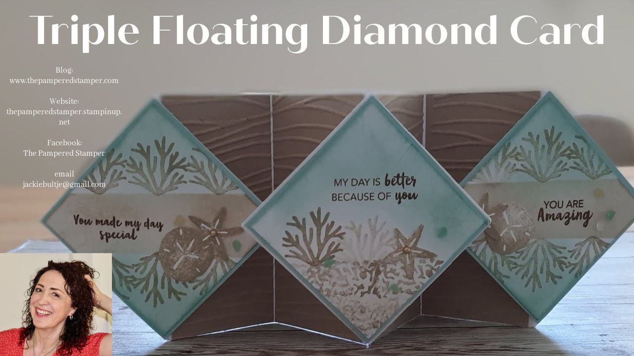Triple Floating Diamond Card