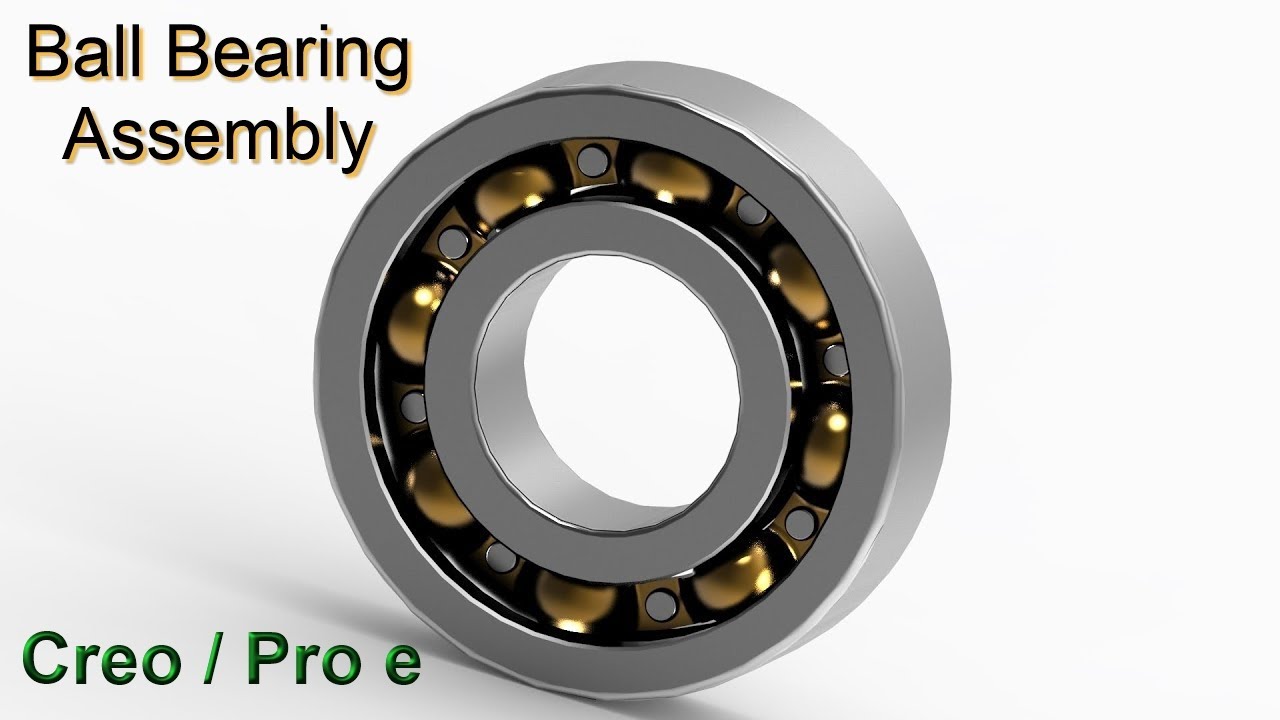 Creo Tutorial#11 | Assembly design & Rendering | Ball bearing assembly.