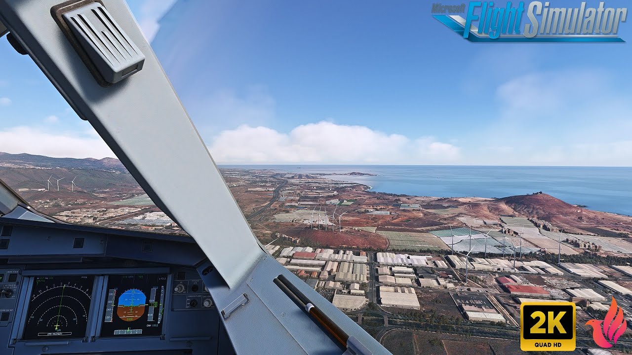 MSFS 2020 - Windmill heaven Grand Canary Landing | GCLP/LPA | Fenix A320 | 7800X3D 4070 Ti Super