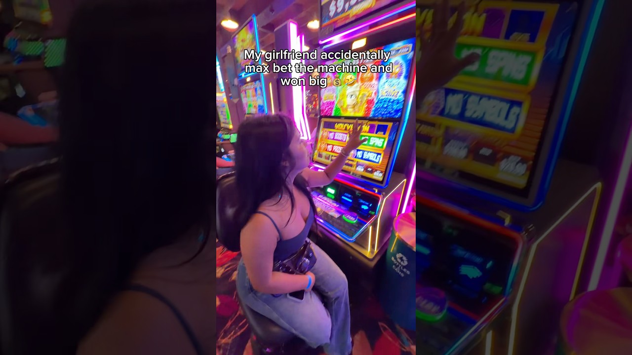 Przypadkowo postawiła 20 dolar&oacute;w i wygrała dużą sumę #kasyno #hazard #lasvegas #jackpot #bonus #money