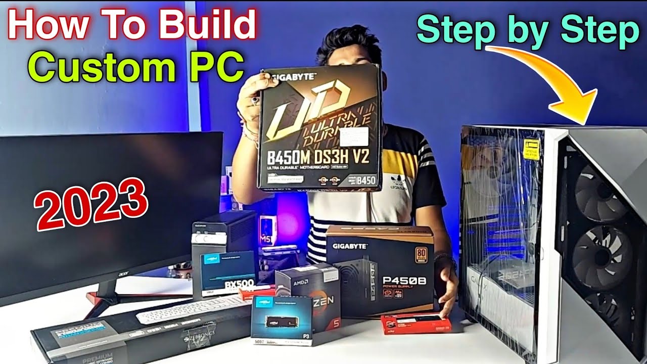 how to build pc step by step in hindi 2023 | pc build with gigabyte b450 ds3h