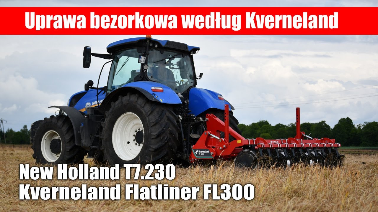 New Holland T7.230 + Kverneland Flatliner FL300 w uprawie bezorkowej