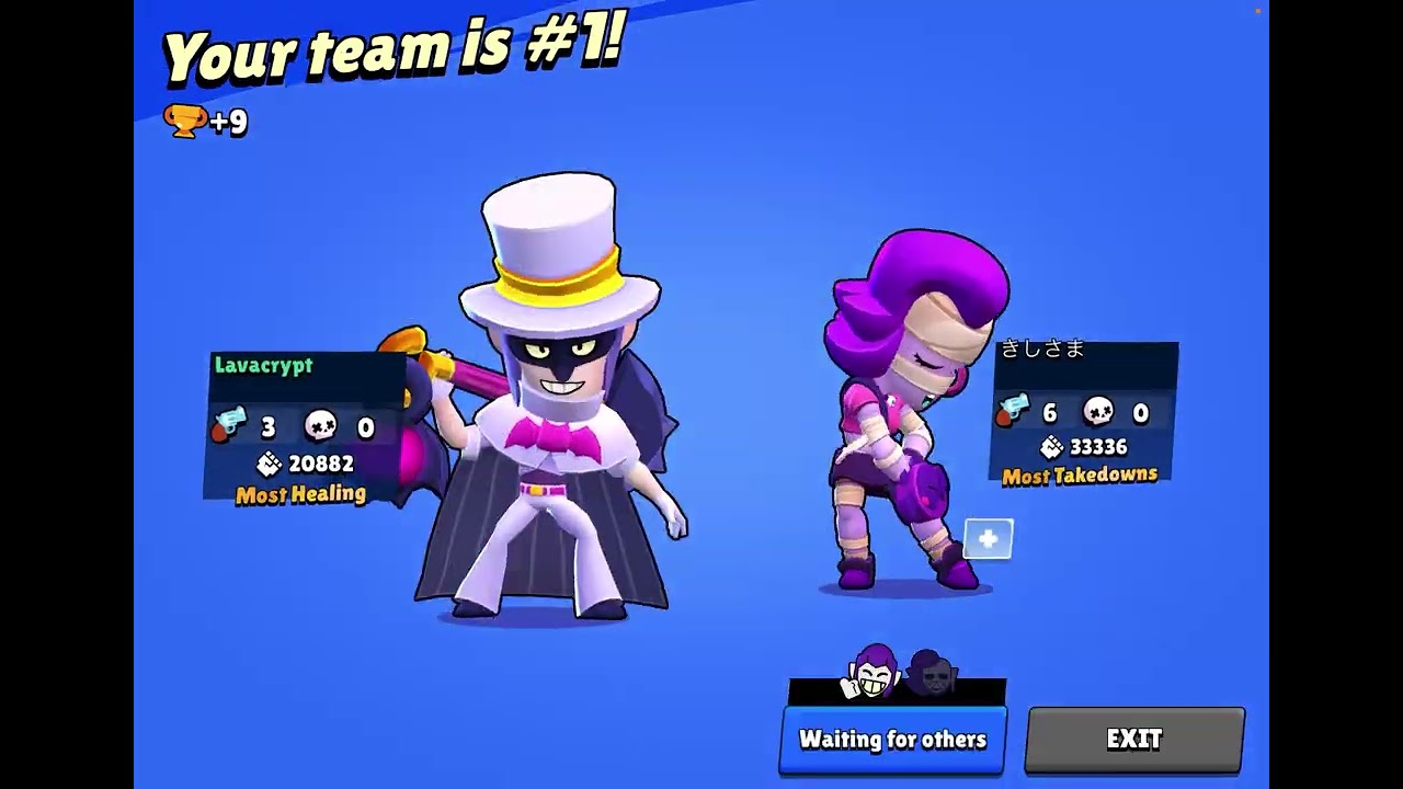 Playing brawl stars with my friend