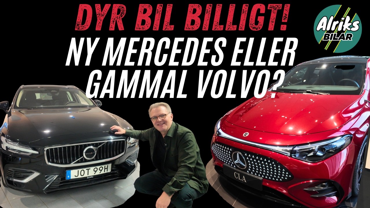 Penga-chocken: Så lite skiljer lyx-Mercedes mot gammal Volvo!