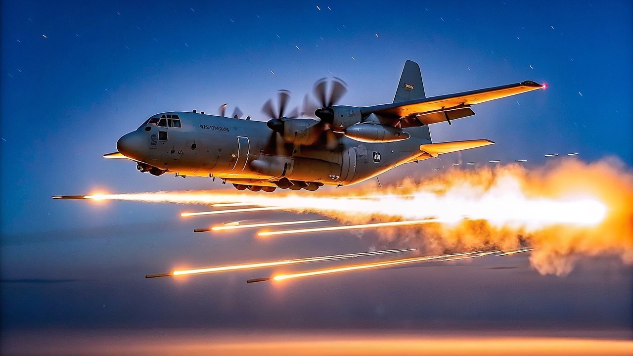 Watch This US AC-130 Gunship Unleash Massive Firepower!