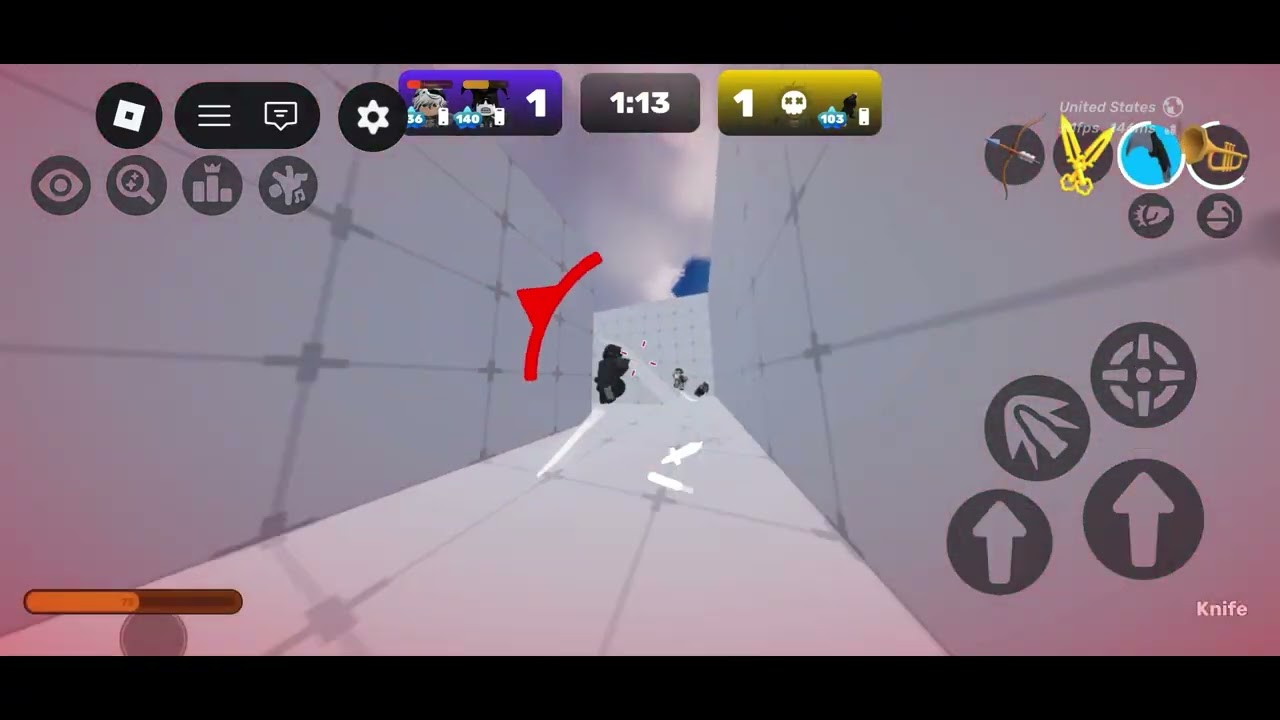Playing rivals knife only #rivals #robloxrivals 