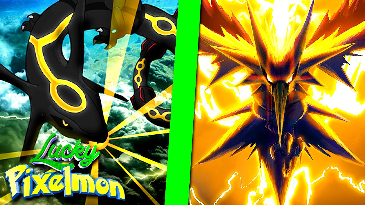 Minecraft : LUCKY PIXELMON - RAYQUAZA SHINY VS ZAPDOS ! A BATALHA MAIS INTENSA !