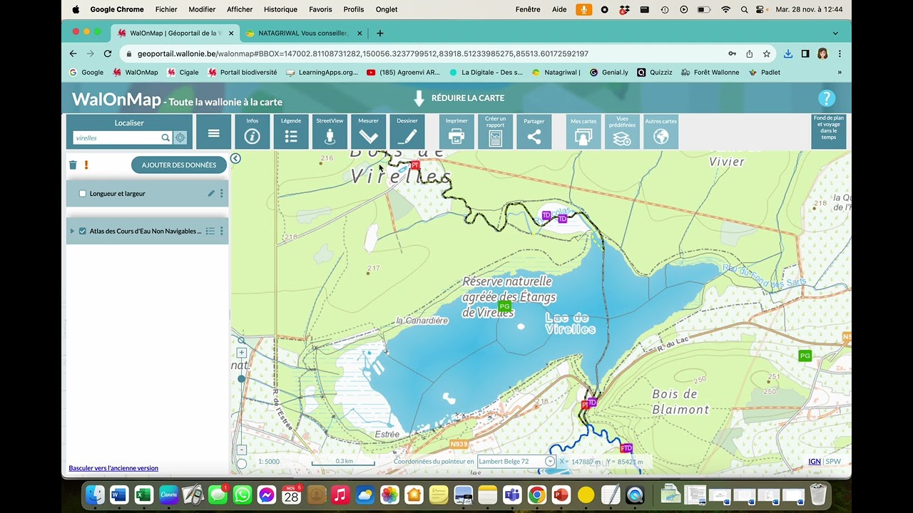 Etude d'un plan d'eau stagnante avec WalonMap