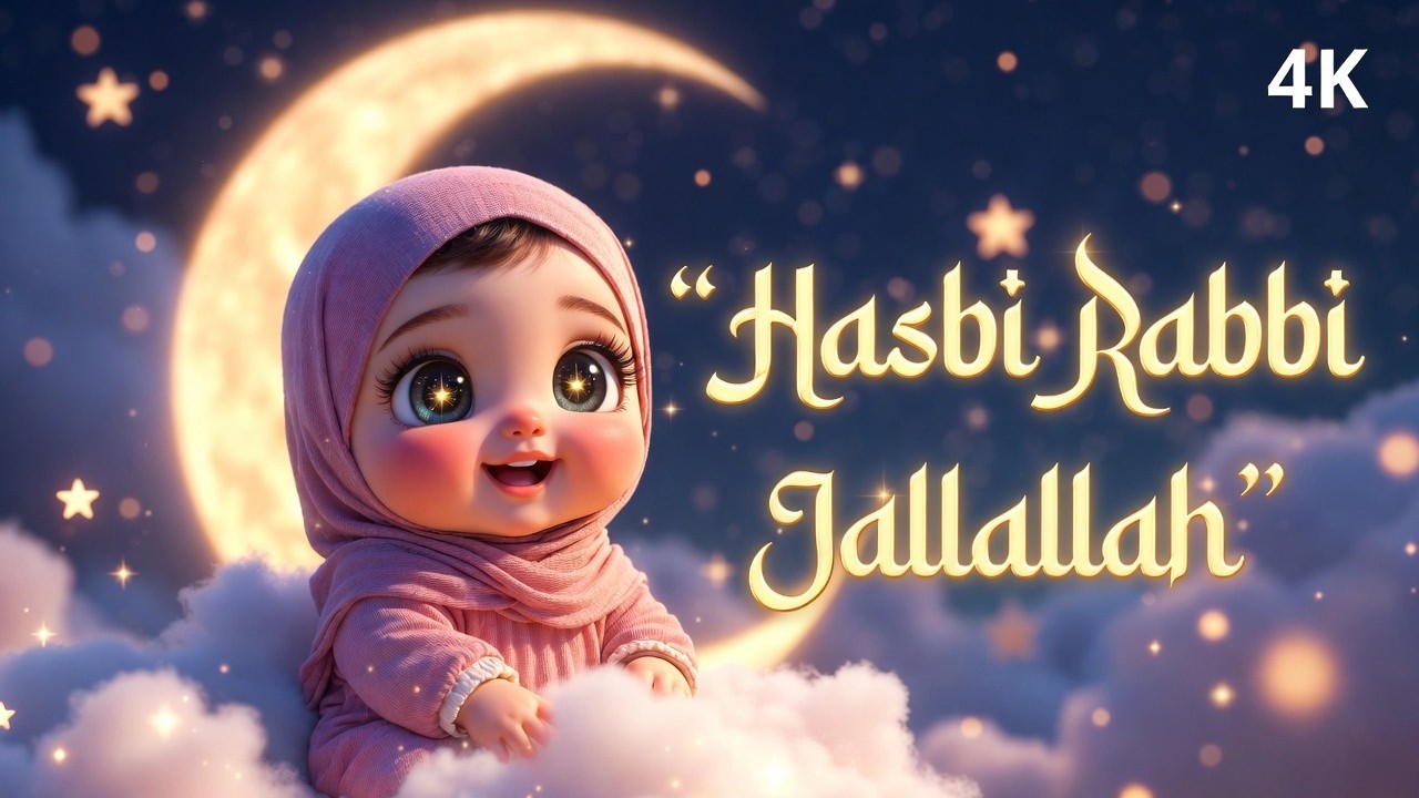 Hasbi Rabbi Jalallah | Beautiful Islamic Nasheed for Kids | 4k animated | TinnyTune - Nursery Rhymes