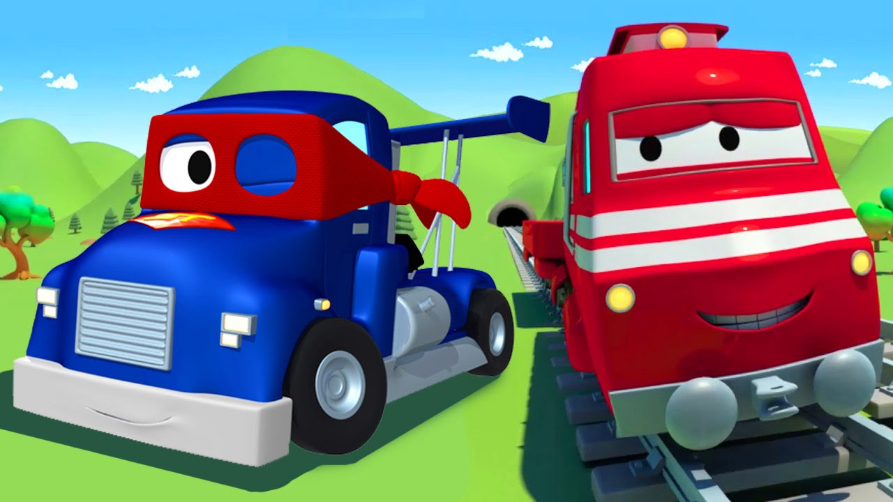 Troy o Trem e o Super Caminhão na Cidade do Carro 🚄 Desenhos animados de carros e caminhões